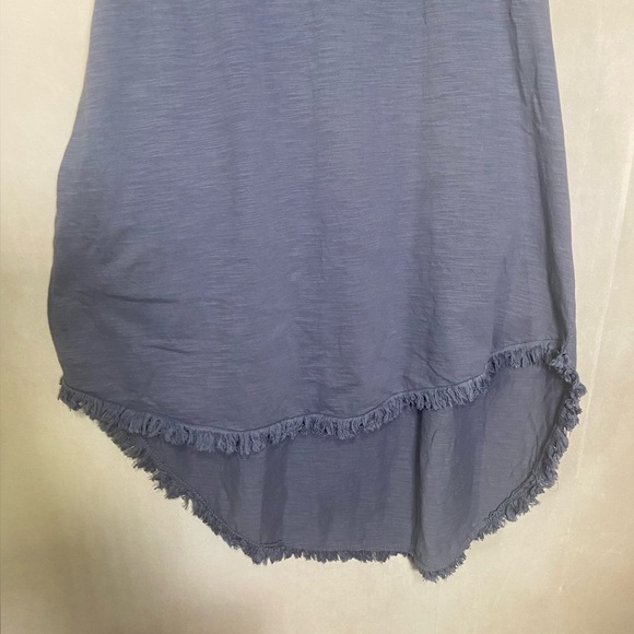 Umgee women's S relaxed fit high low raw hem distressed T shirt dress EUC - Picture 2 of 7